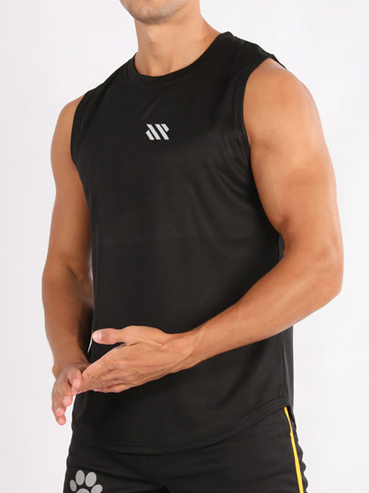Summer Gym Vest Men Bodybuilding Sleeveless Sports Tank Top quick-drying mesh Fitness Running Tank Top Men Clothes