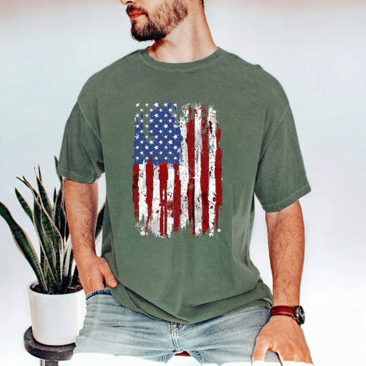 American Flag Comfort Colors Shirt Men Patriotic